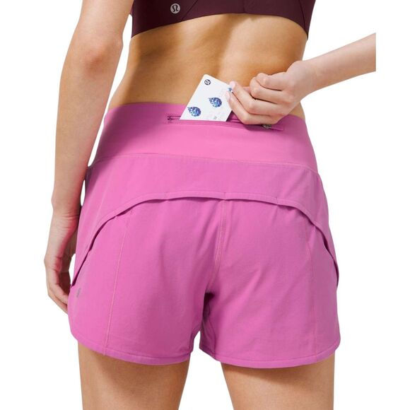Lululemon Speed Up Mid-Rise Short *4" Magenta Glow - Picture 5 of 8